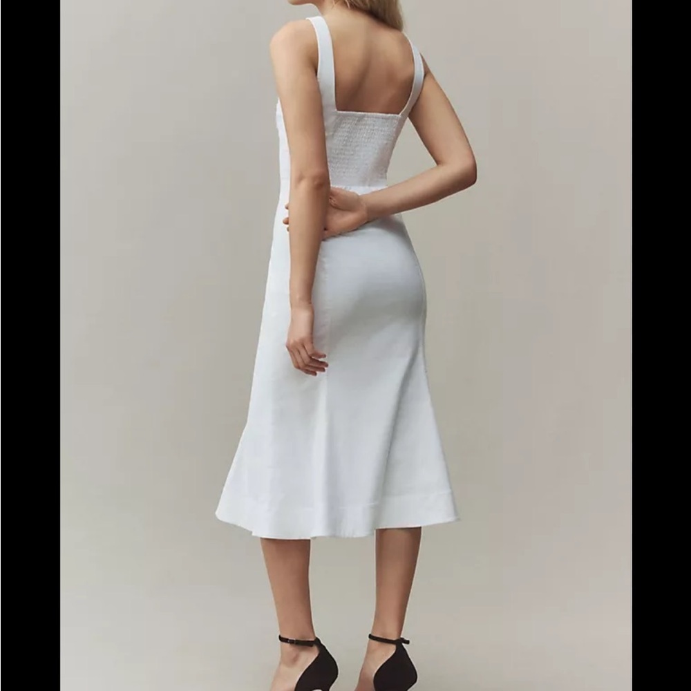 Anthropologie BHLDN Little White Sweetheart Fit & Flare Bow Tie Dress Size XS - Picture 2 of 11